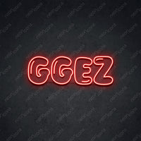 Thumbnail for 'Inflated GGEZ' Neon Sign 45cm (1.5ft) / Red / LED by Neon Icons