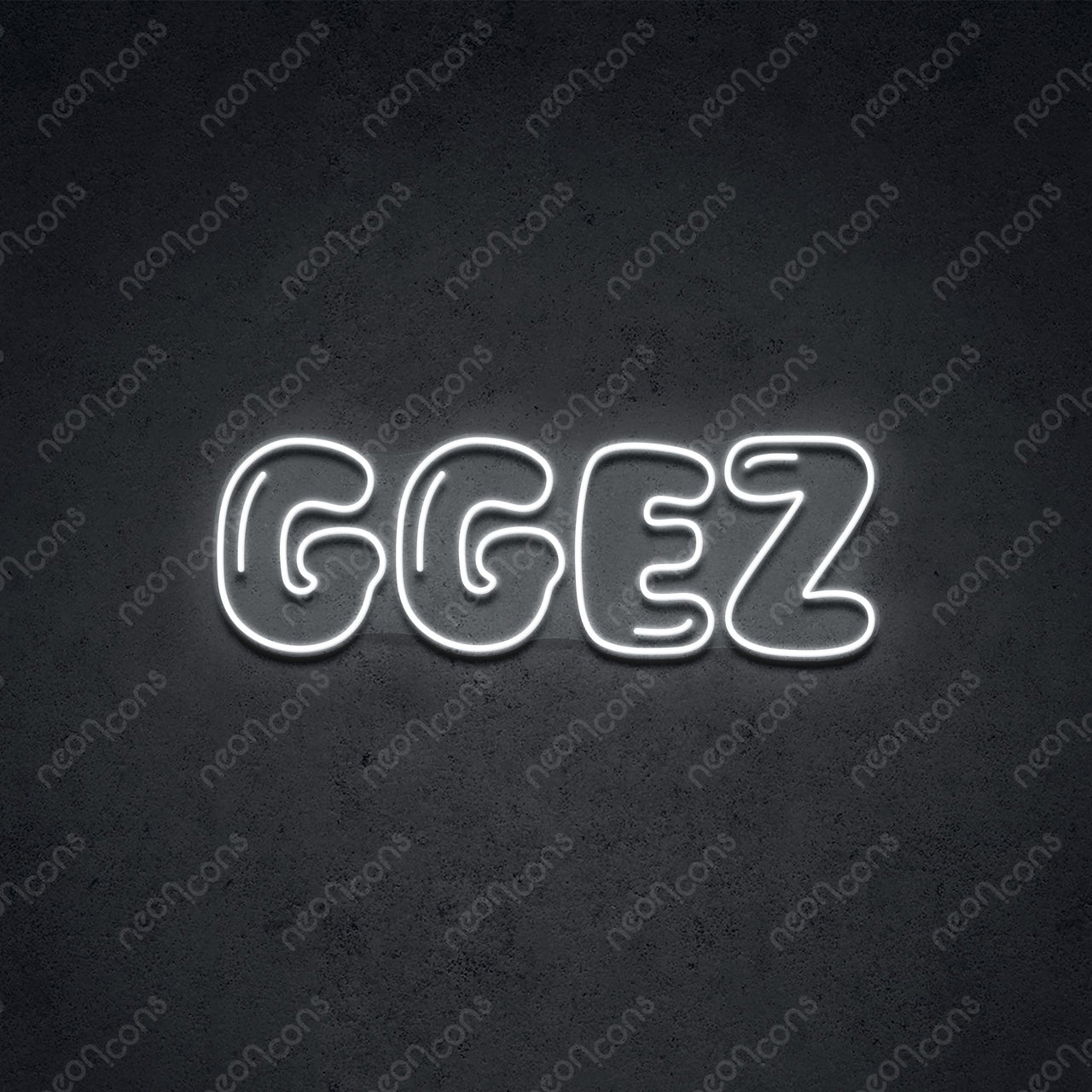 'Inflated GGEZ' Neon Sign 45cm (1.5ft) / White / LED by Neon Icons