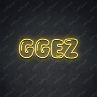 Thumbnail for 'Inflated GGEZ' Neon Sign 45cm (1.5ft) / Yellow / LED by Neon Icons
