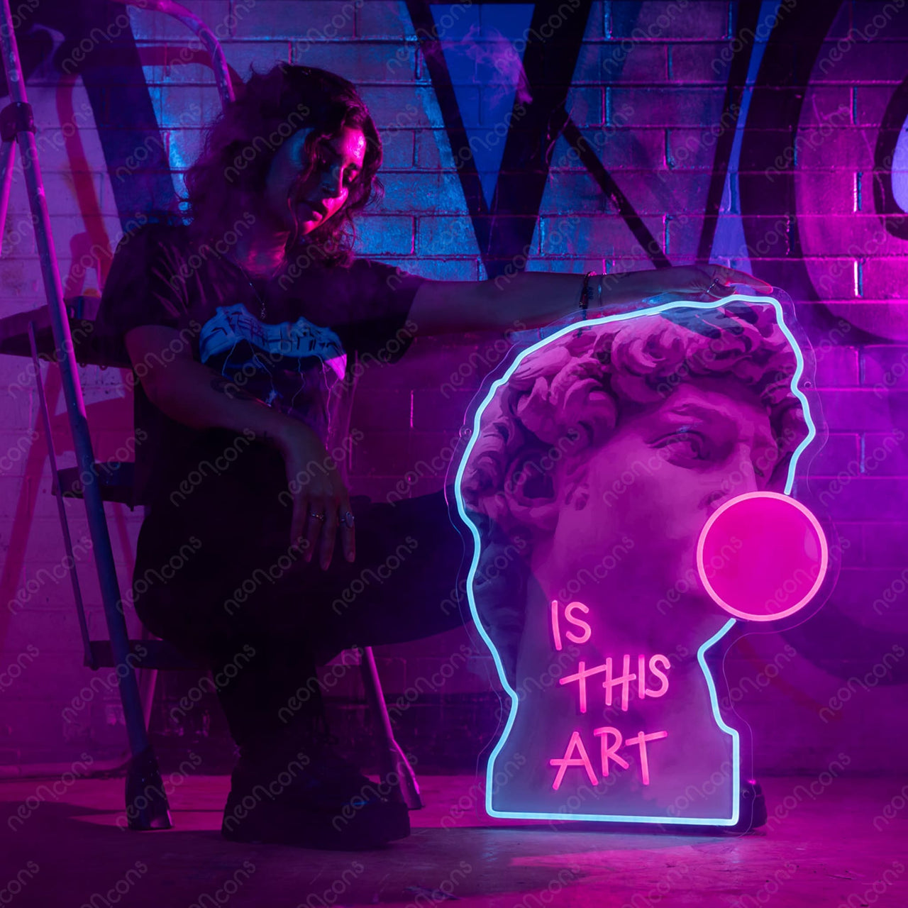 "Is This Art" LED Neon x Acrylic Artwork by Neon Icons