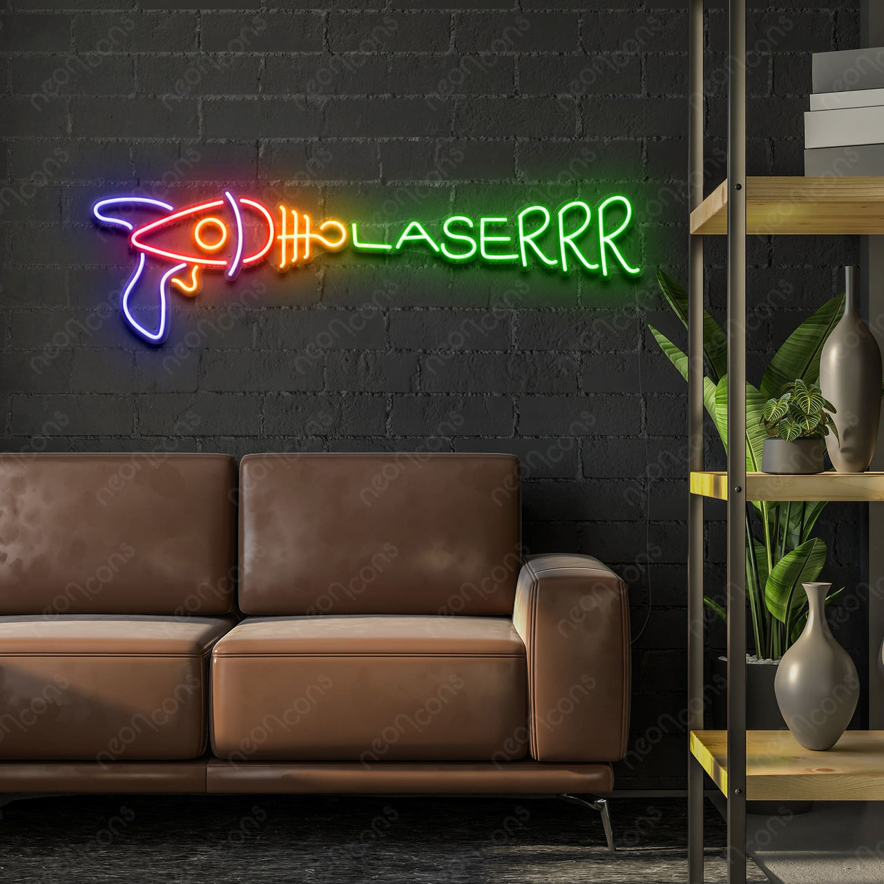 "Laserrr" Neon Sign by Neon Icons