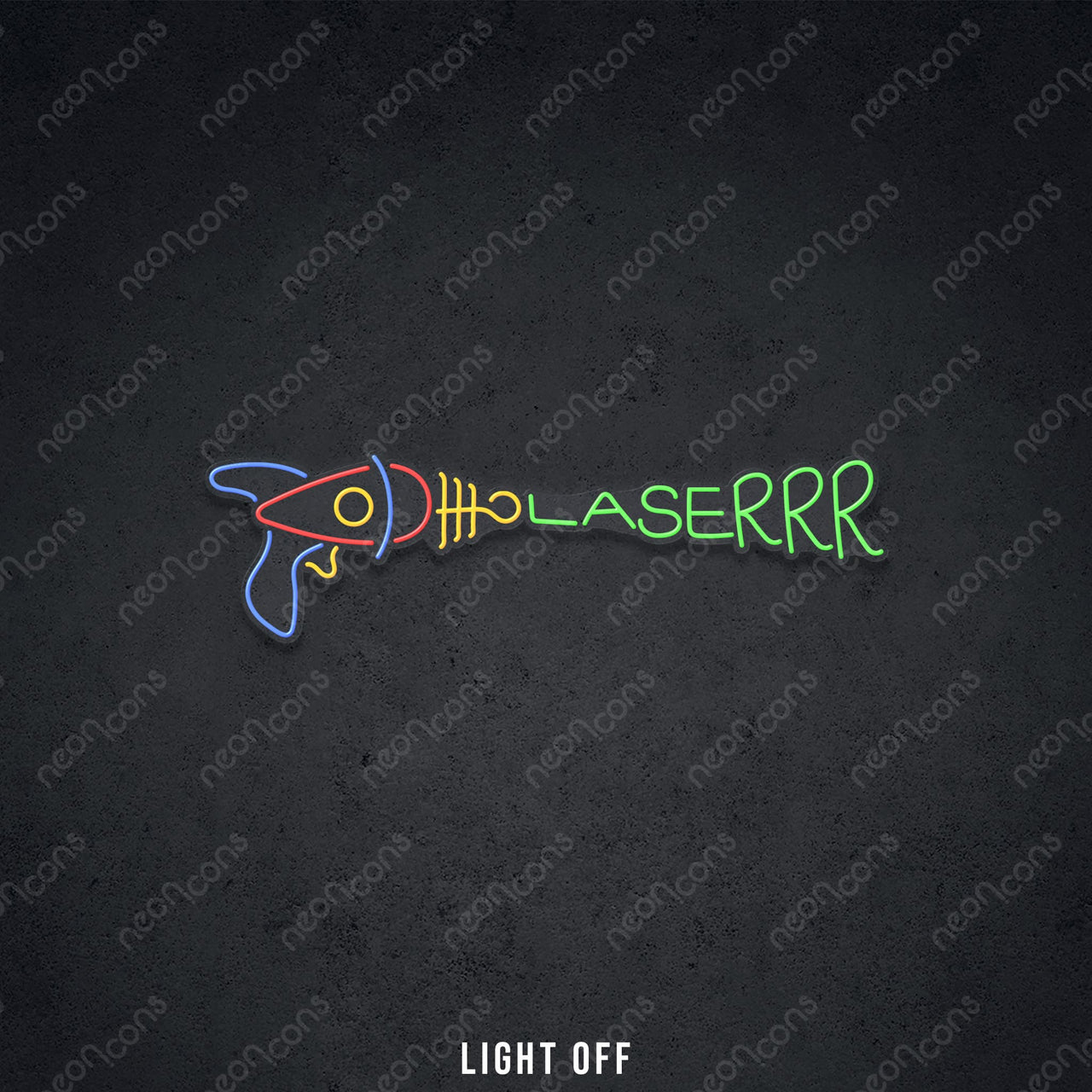 "Laserrr" Neon Sign by Neon Icons