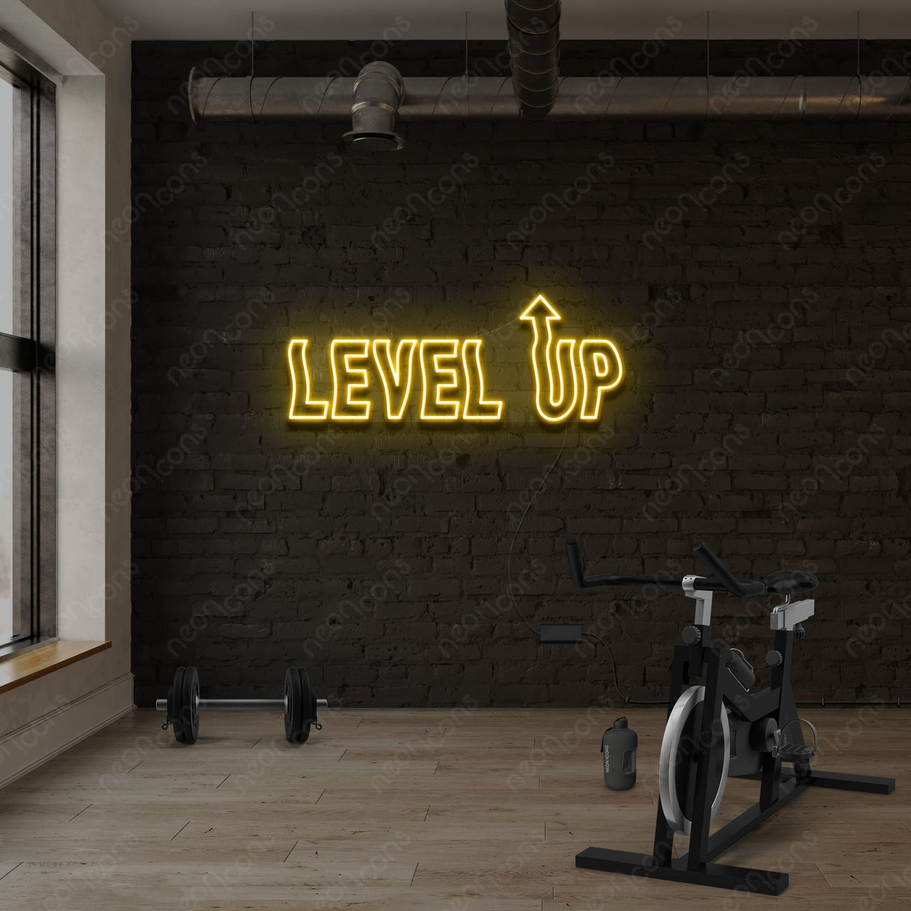 'Level Up' Neon Sign by Neon Icons