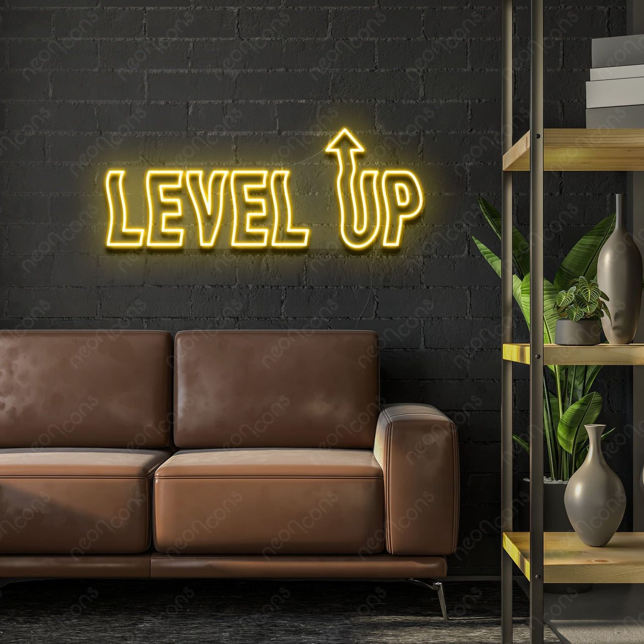 'Level Up' Neon Sign by Neon Icons