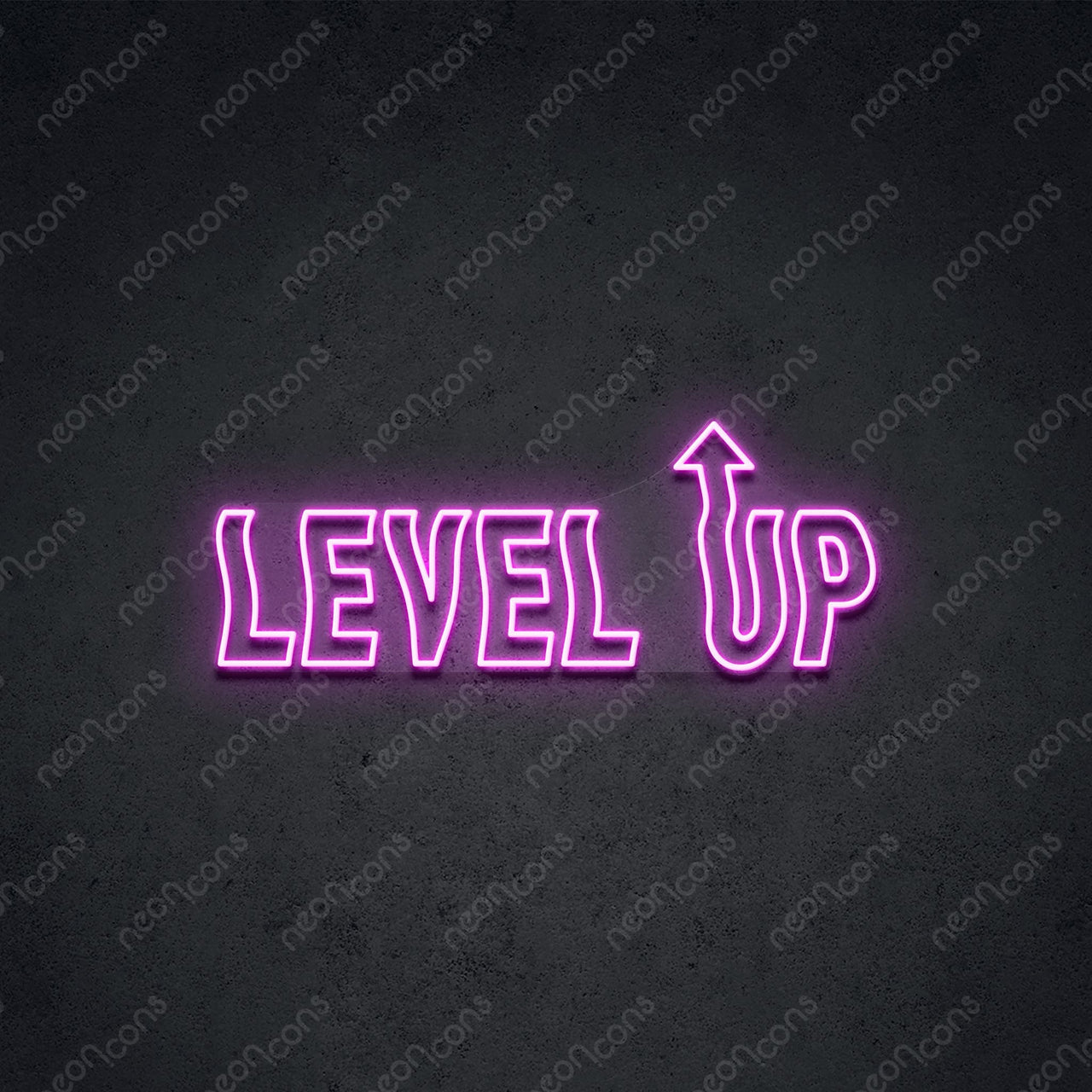 'Level Up' Neon Sign 45cm (1.5ft) / Pink / LED by Neon Icons