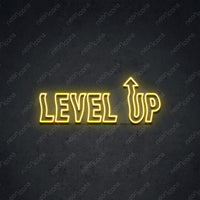 Thumbnail for 'Level Up' Neon Sign 45cm (1.5ft) / Yellow / LED by Neon Icons