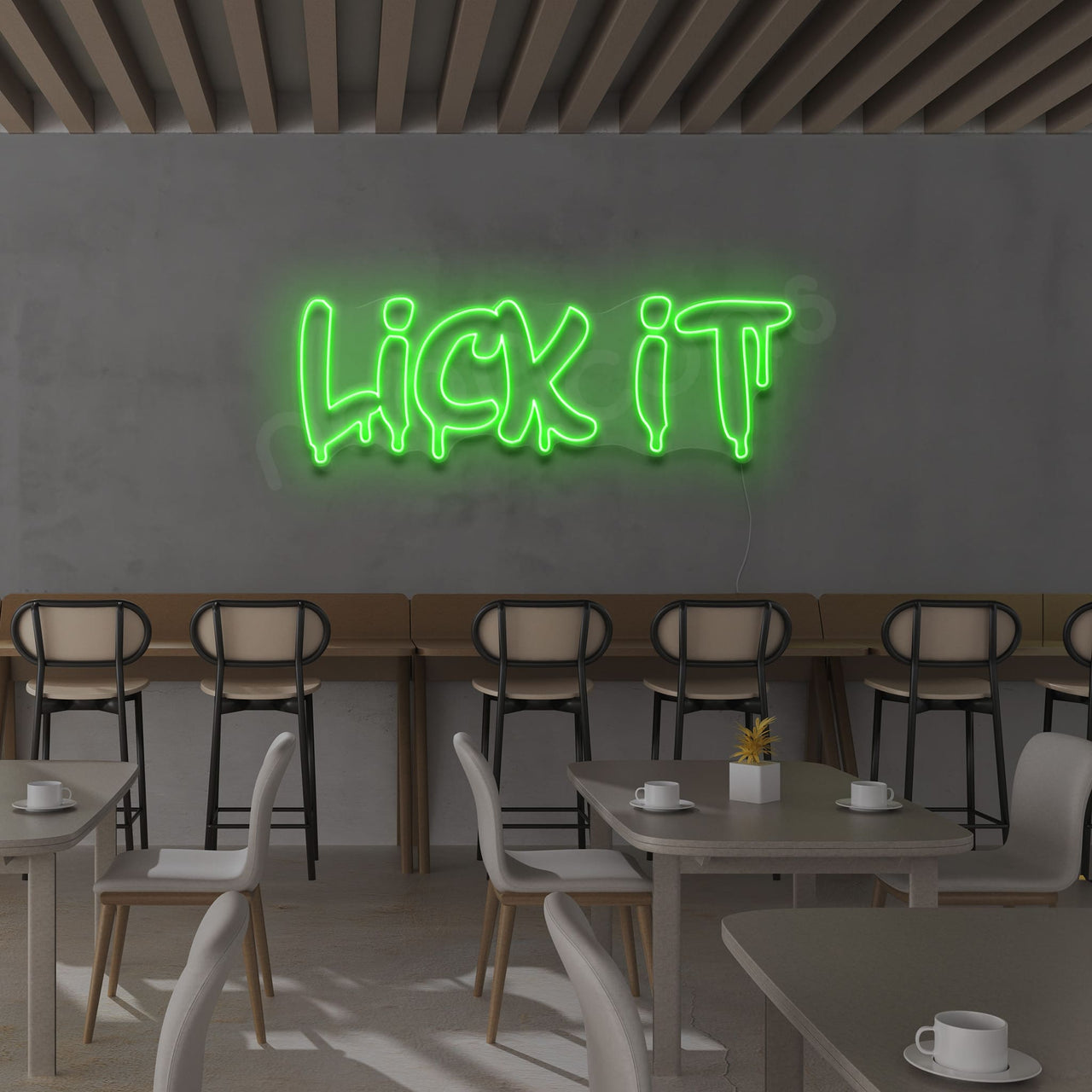 "Lick It" Neon Sign 60cm (2ft) / Green / LED by Neon Icons