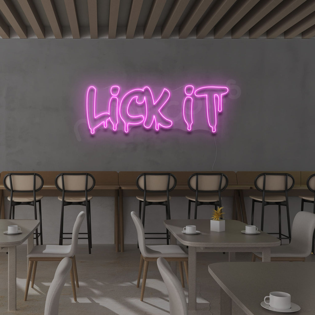 "Lick It" Neon Sign 60cm (2ft) / Pink / LED by Neon Icons