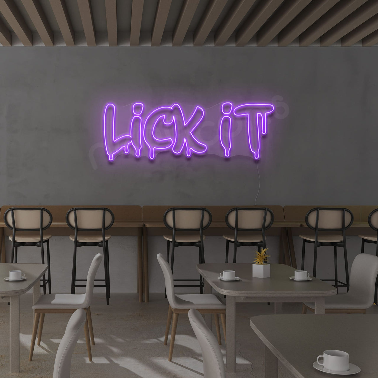 "Lick It" Neon Sign 60cm (2ft) / Purple / LED by Neon Icons