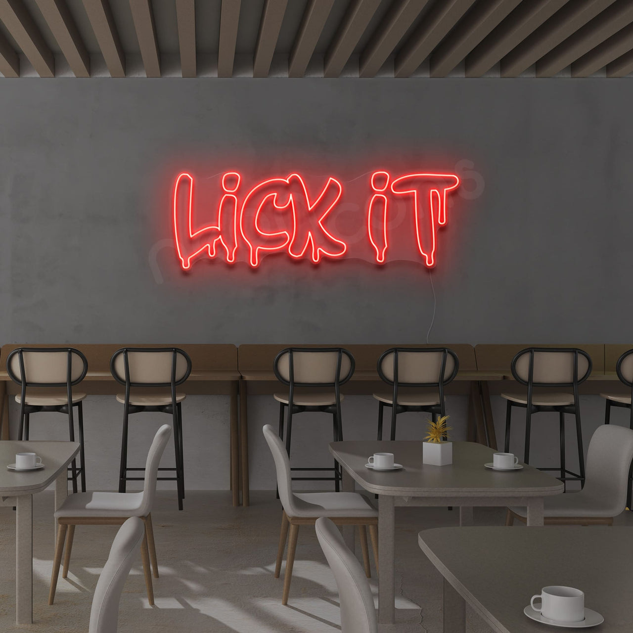 "Lick It" Neon Sign 60cm (2ft) / Red / LED by Neon Icons