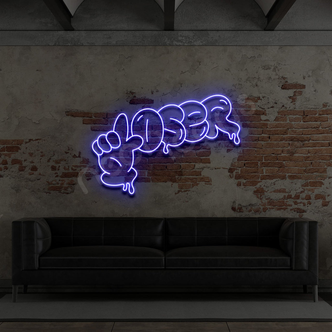 "Loser" Neon Sign 60cm (2ft) / Blue / LED by Neon Icons