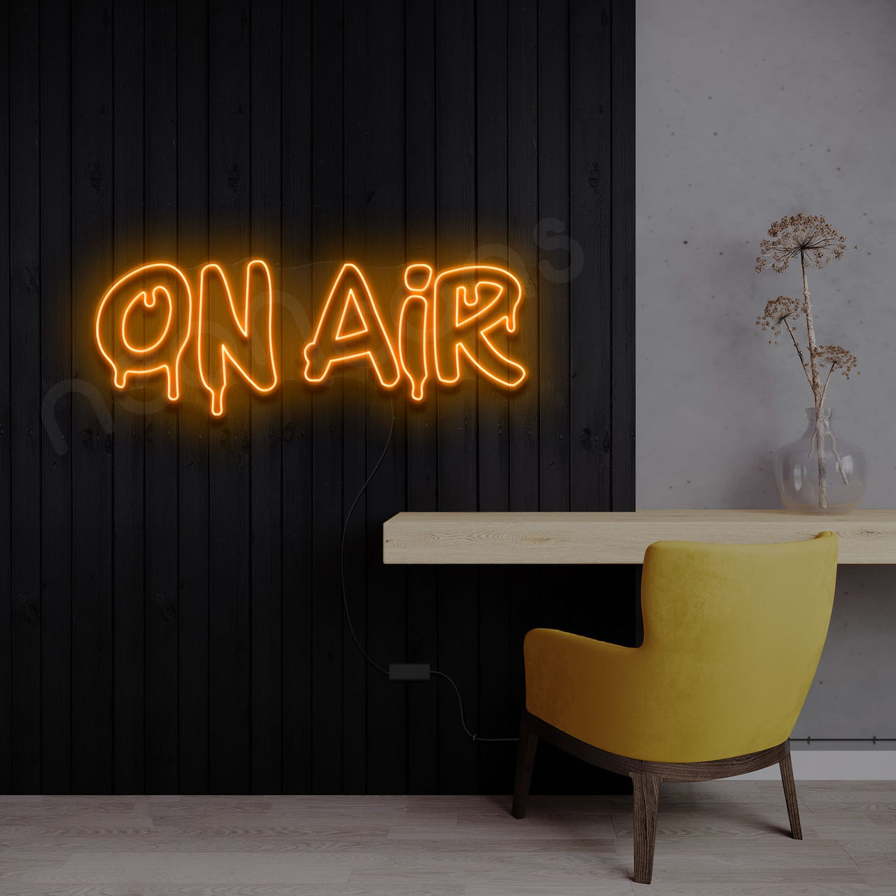 "On Air" Neon Sign 60cm (2ft) / Orange / LED by Neon Icons