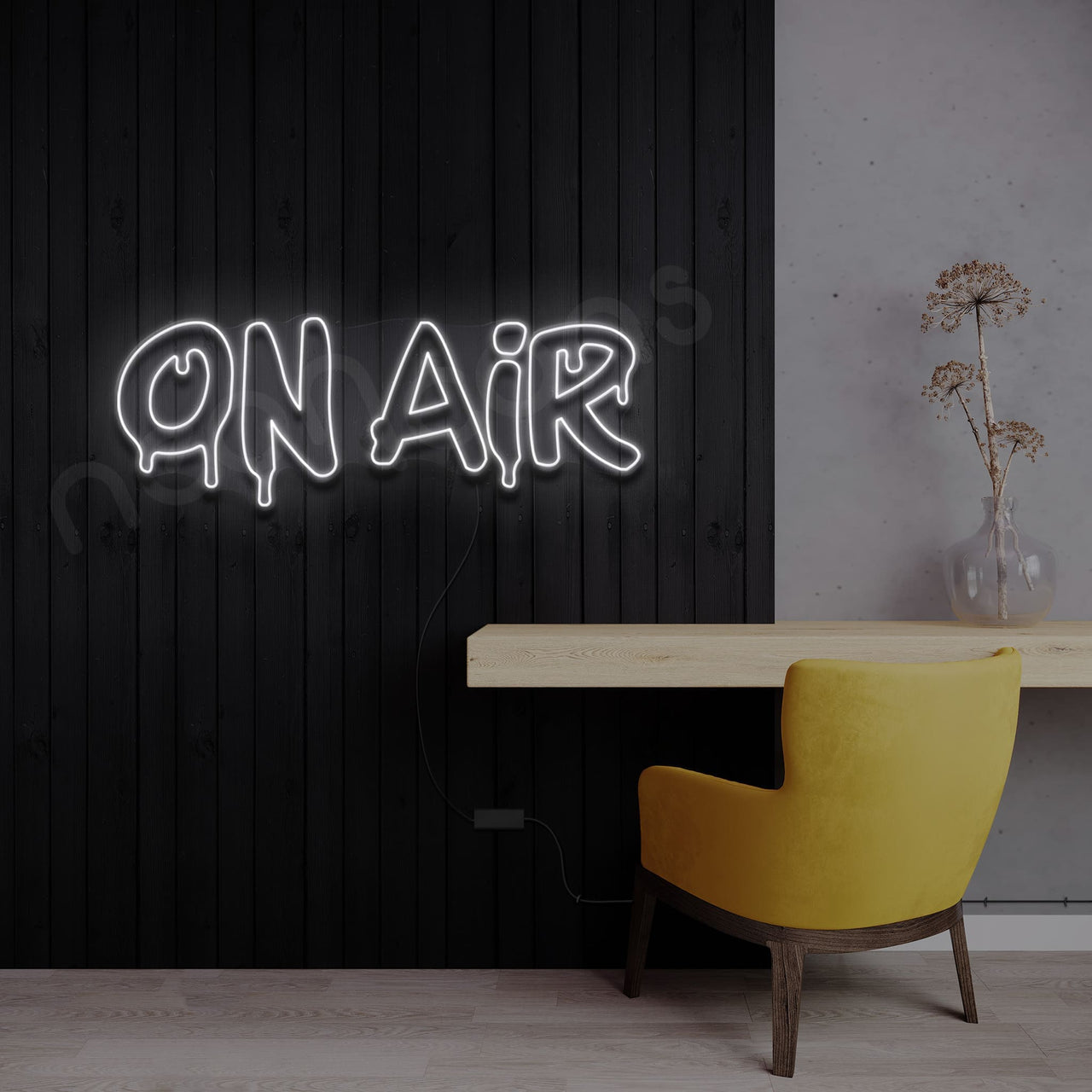 "On Air" Neon Sign 60cm (2ft) / White / LED by Neon Icons