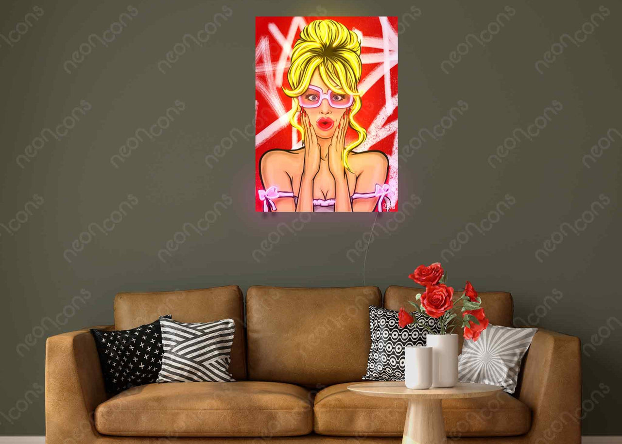 "Pin Up Ladies" LED Neon x Print by Neon Icons