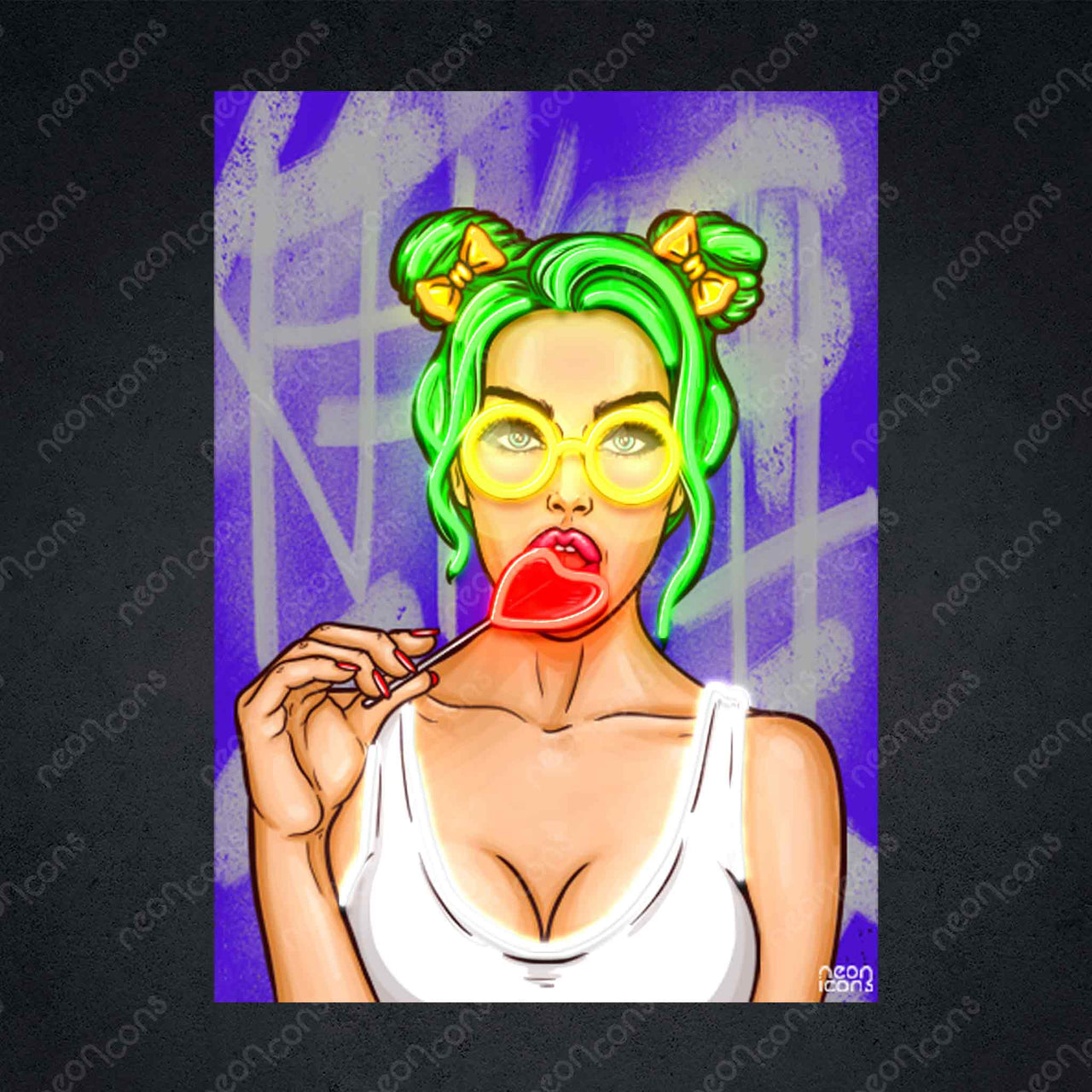 "Pin Up Ladies" LED Neon x Print 60cm (2ft) / LED Neon / Option 3 by Neon Icons