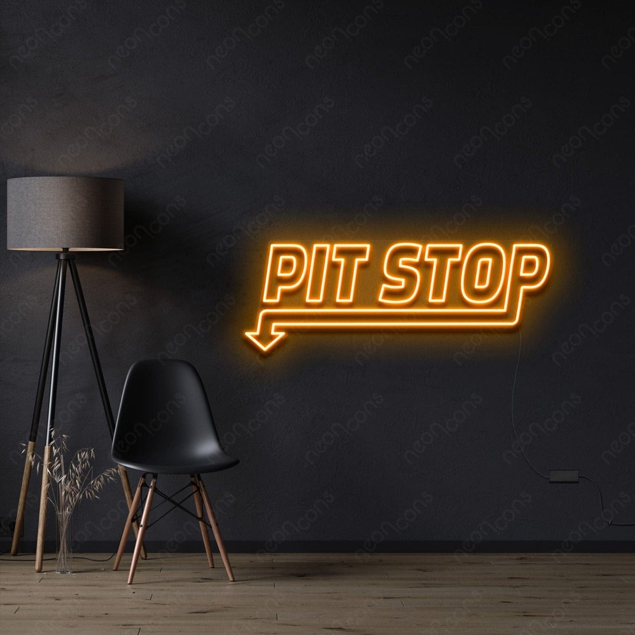 "PitStop" LED Neon 60cm (2ft) / Orange / LED Neon by Neon Icons