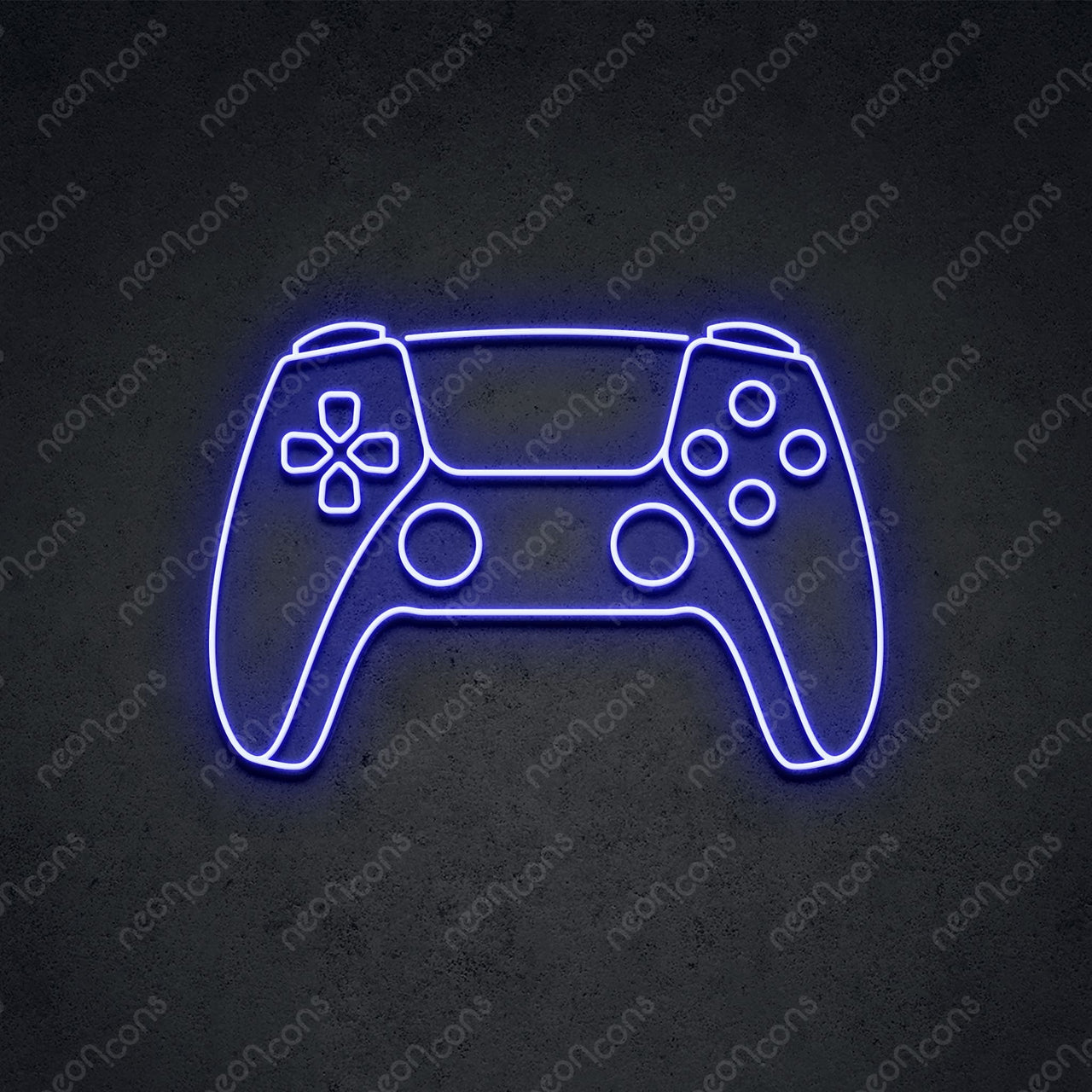 "PS5 Controller" Gaming Neon Sign 2ft x 1.35ft / Blue / LED Neon by Neon Icons