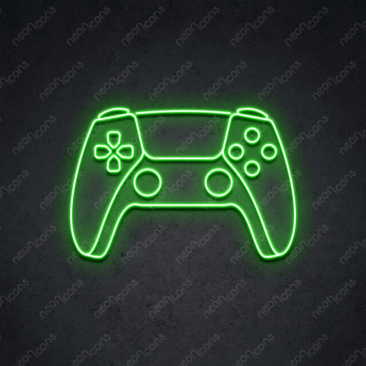 "PS5 Controller" Gaming Neon Sign 2ft x 1.35ft / Green / LED Neon by Neon Icons