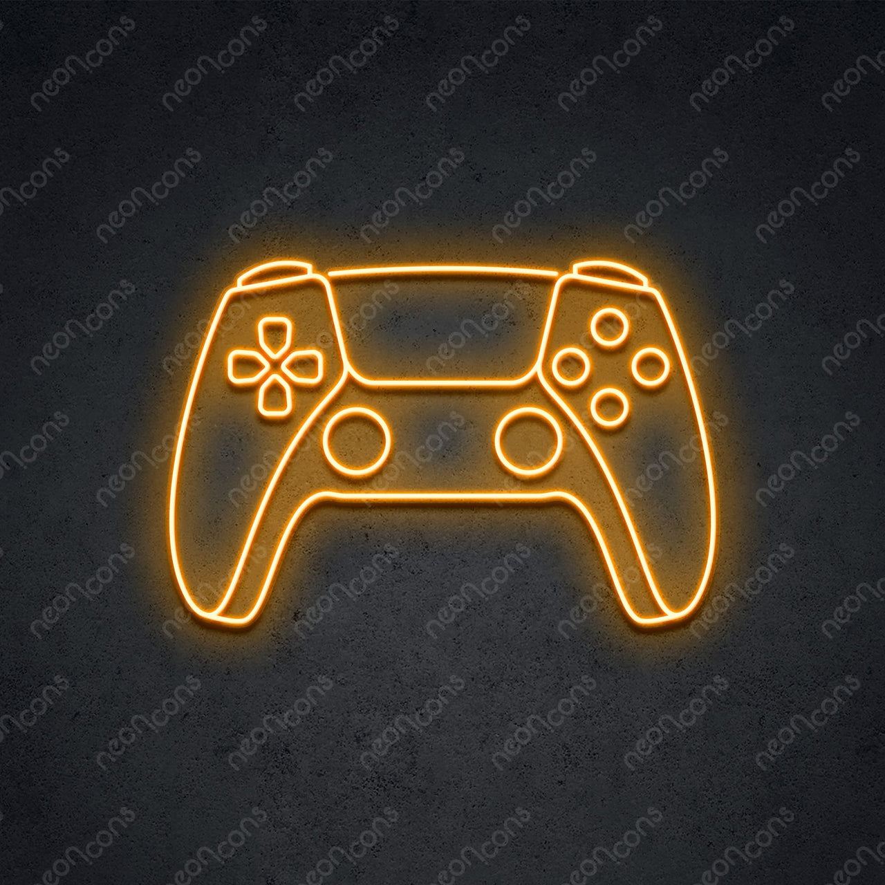 "PS5 Controller" Gaming Neon Sign 2ft x 1.35ft / Orange / LED Neon by Neon Icons