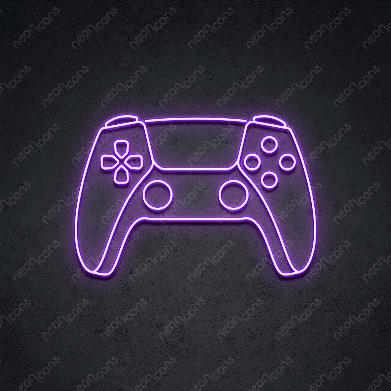 "PS5 Controller" Gaming Neon Sign 2ft x 1.35ft / Purple / LED Neon by Neon Icons