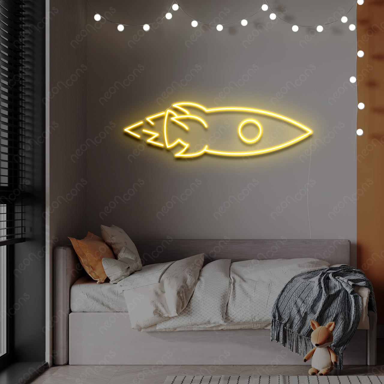 "Rocketship" LED Neon by Neon Icons