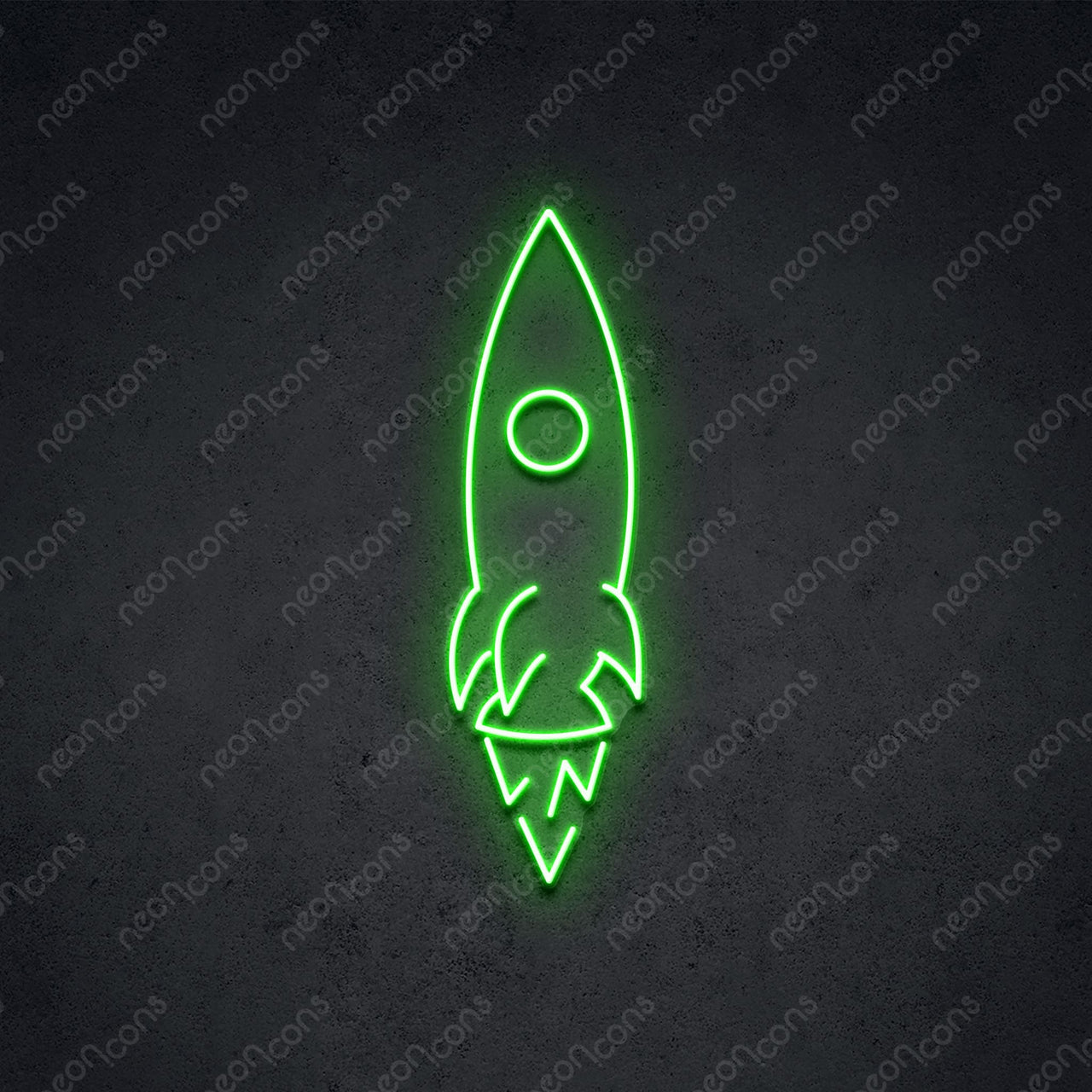 "Rocketship" LED Neon 45cm (1.5ft) / Green / LED Neon by Neon Icons