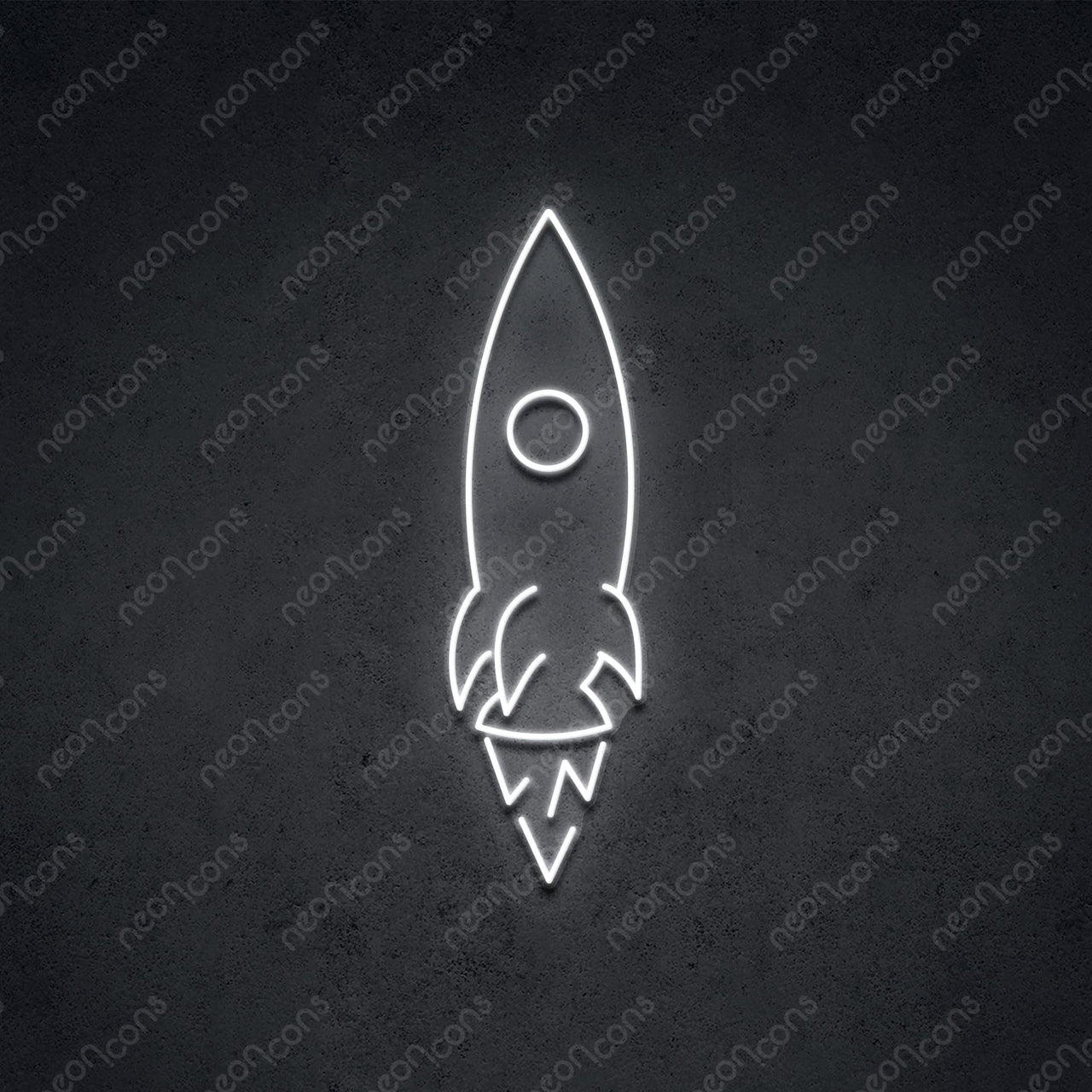 "Rocketship" LED Neon 45cm (1.5ft) / White / LED Neon by Neon Icons