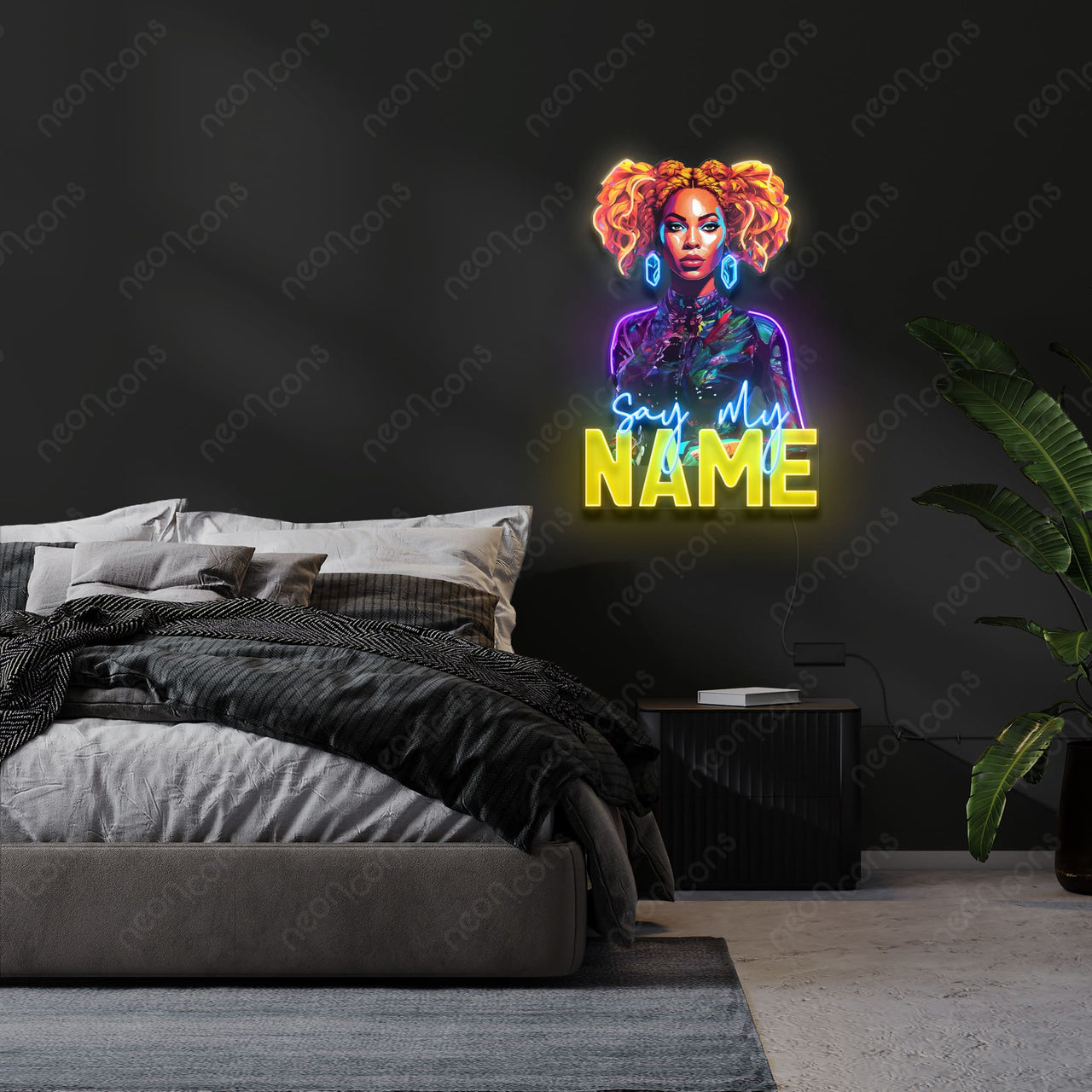 "Say My Name" Neon x Acrylic Artwork by Neon Icons