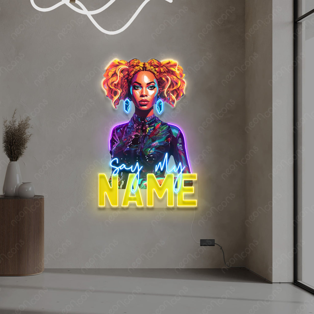 "Say My Name" Neon x Acrylic Artwork by Neon Icons
