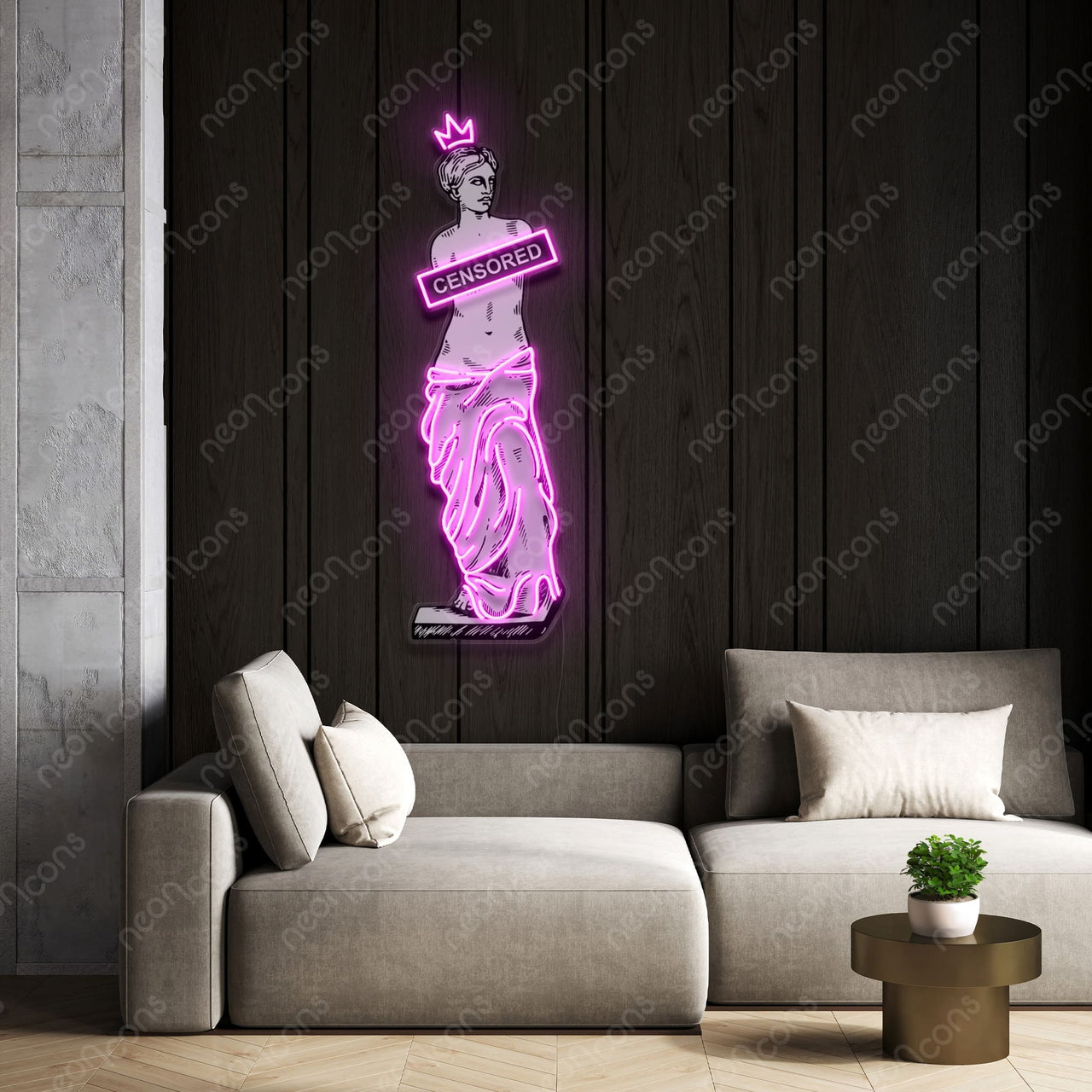 "Shameless Aphrodite" LED Neon x Print by Neon Icons