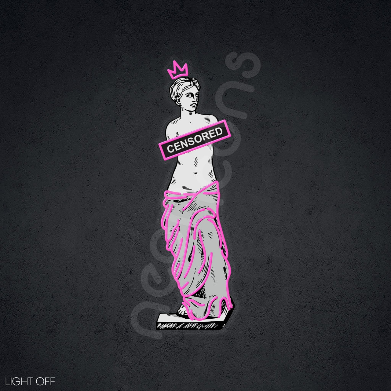 "Shameless Aphrodite" Neon x Acrylic Artwork by Neon Icons