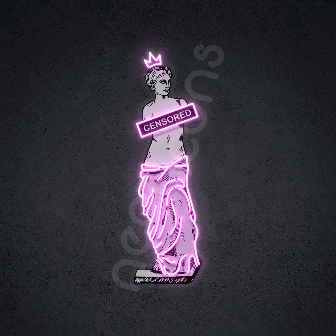 "Shameless Aphrodite" Neon x Acrylic Artwork by Neon Icons