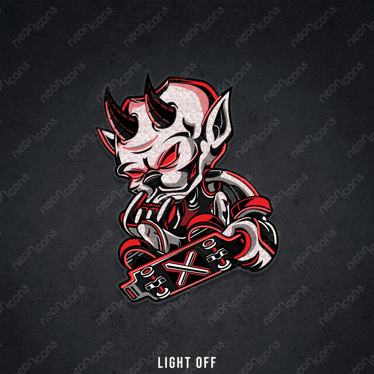 "Skater Boy" LED Neon x Print by Neon Icons