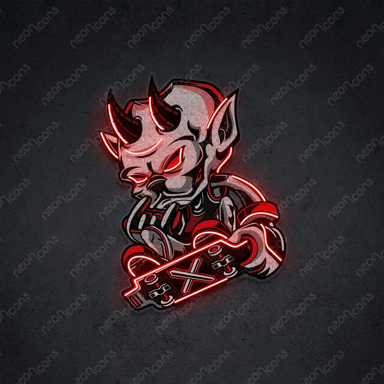 "Skater Boy" LED Neon x Print 45cm (1.5ft) / LED Neon x Print by Neon Icons