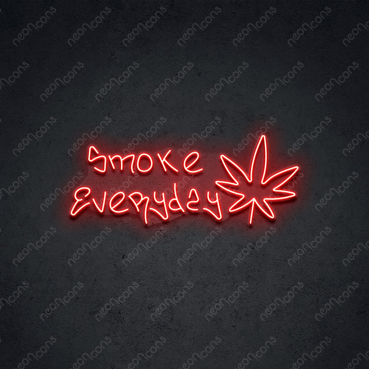 "Smoke Weed Everyday" Neon Sign 60cm (2ft) / Red / LED Neon by Neon Icons