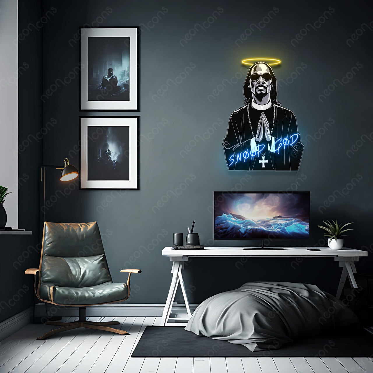 "Snoop God" Neon x Acrylic Artwork by Neon Icons