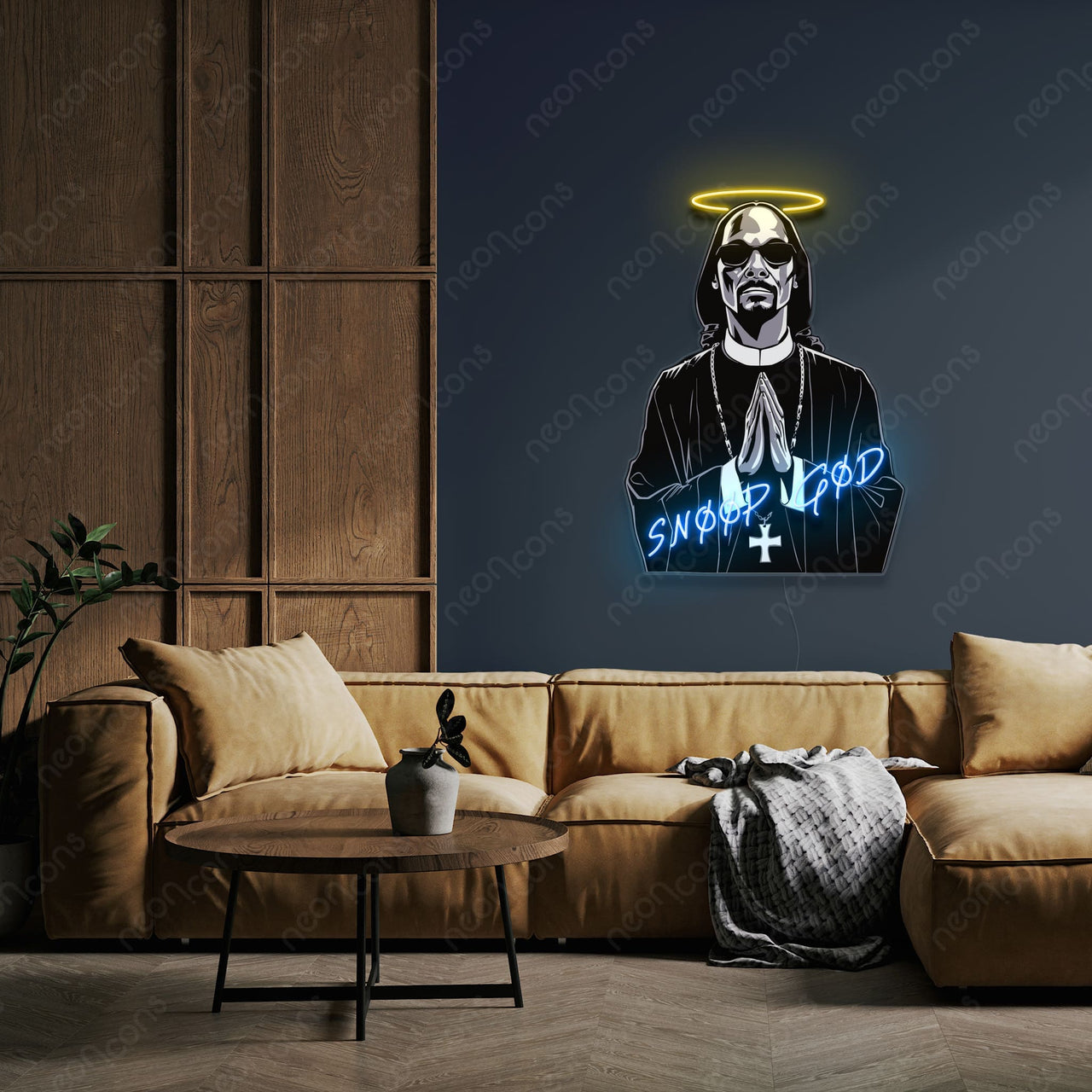 "Snoop God" Neon x Acrylic Artwork by Neon Icons