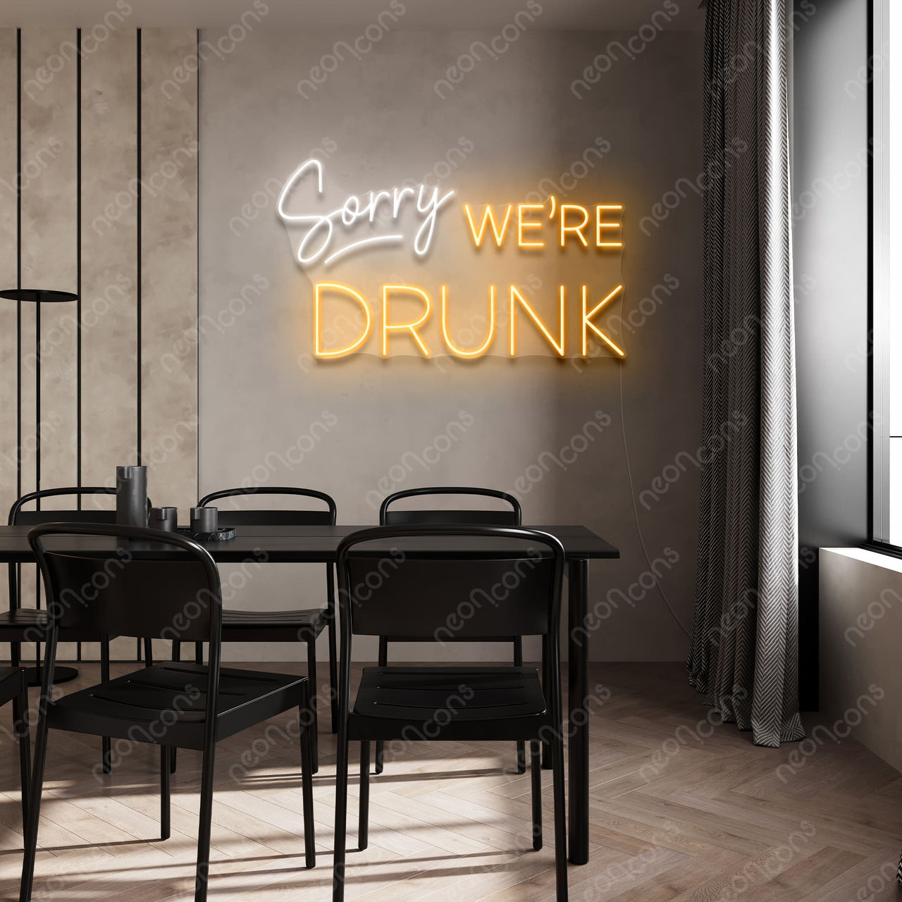 "Sorry We're Drunk" LED Neon by Neon Icons