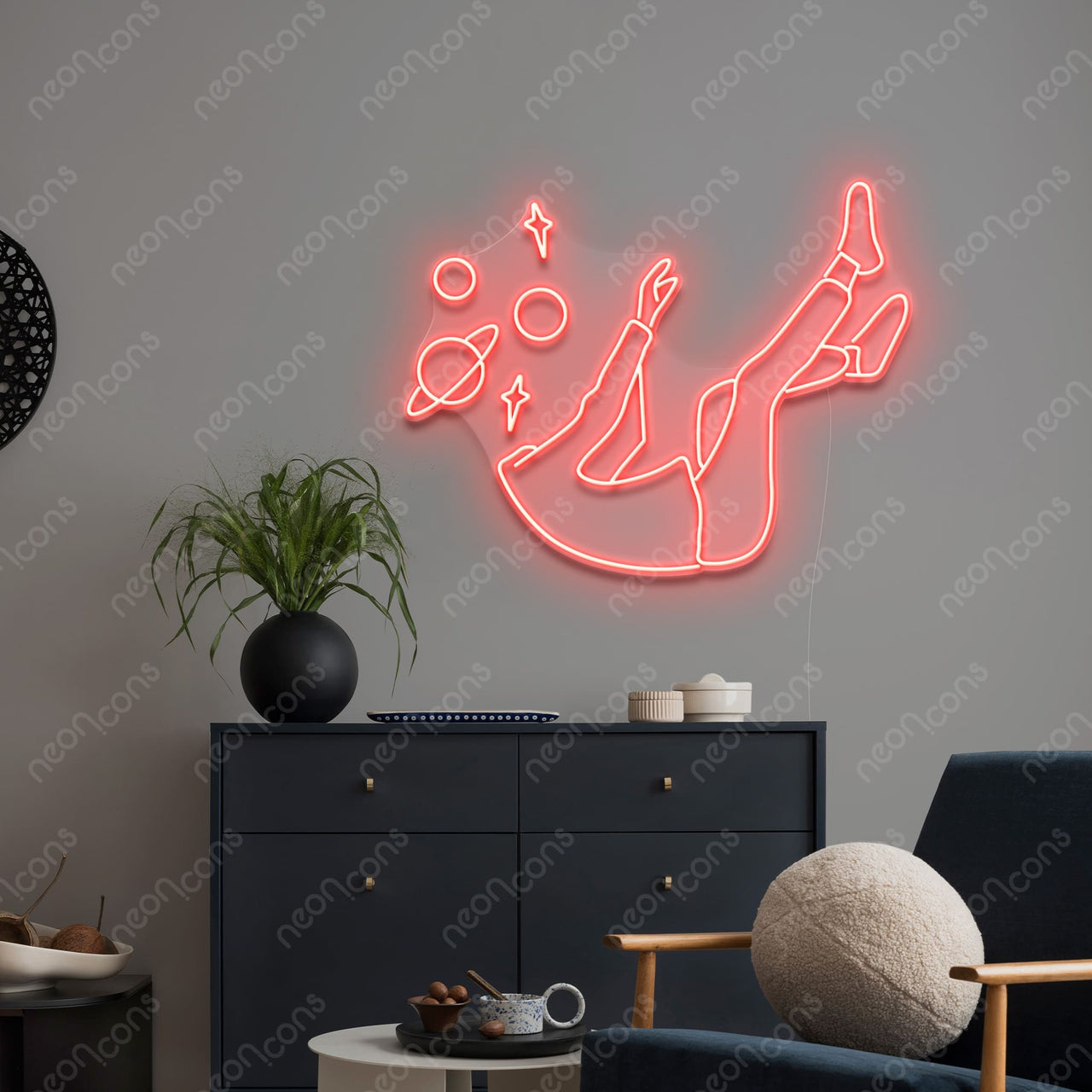 "Space Head" LED Neon by Neon Icons