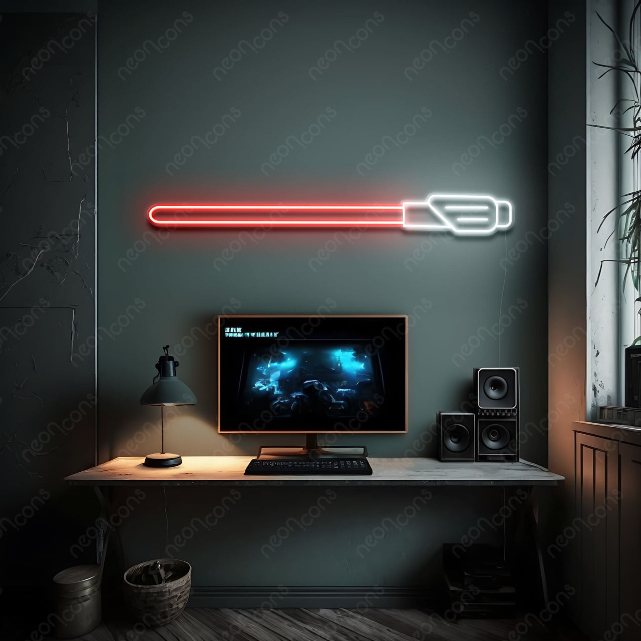 "Space Sword" Neon Sign by Neon Icons