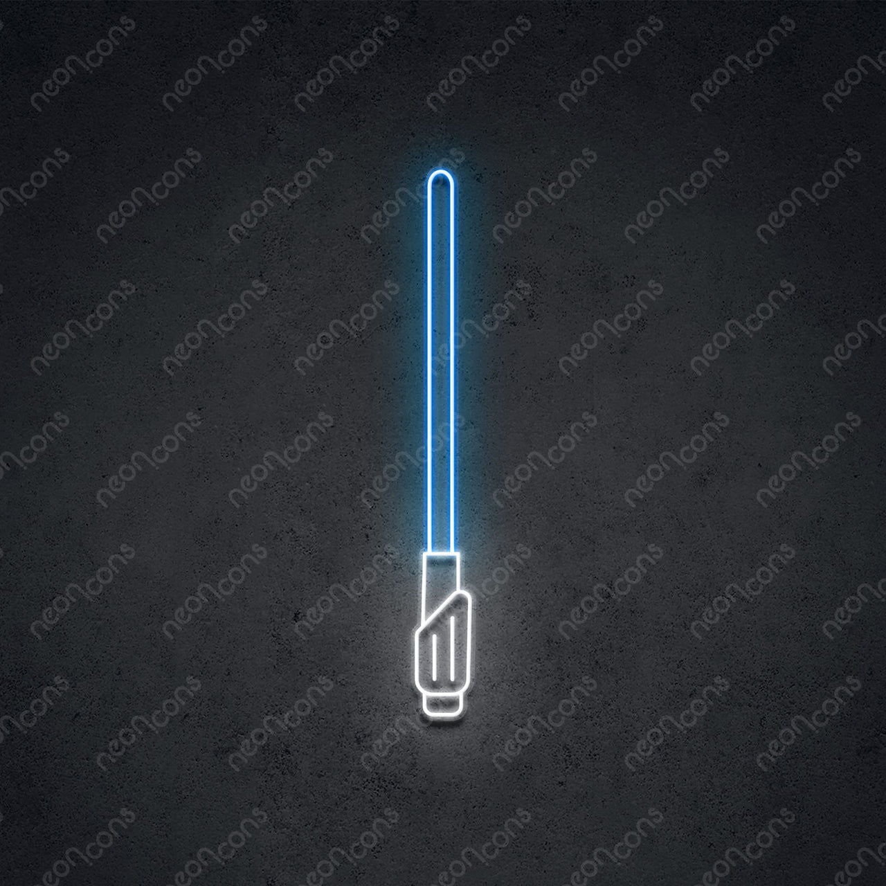 "Space Sword" Neon Sign 60cm (2ft) / Ice Blue / LED Neon by Neon Icons