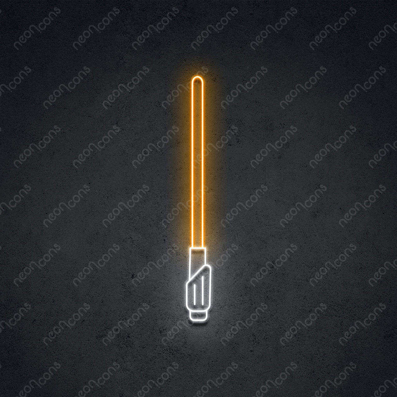 "Space Sword" Neon Sign 60cm (2ft) / Orange / LED Neon by Neon Icons