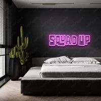 Thumbnail for 'Squad Up' Neon Sign by Neon Icons
