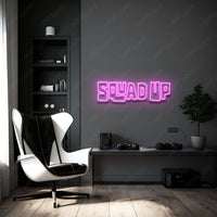 Thumbnail for 'Squad Up' Neon Sign by Neon Icons