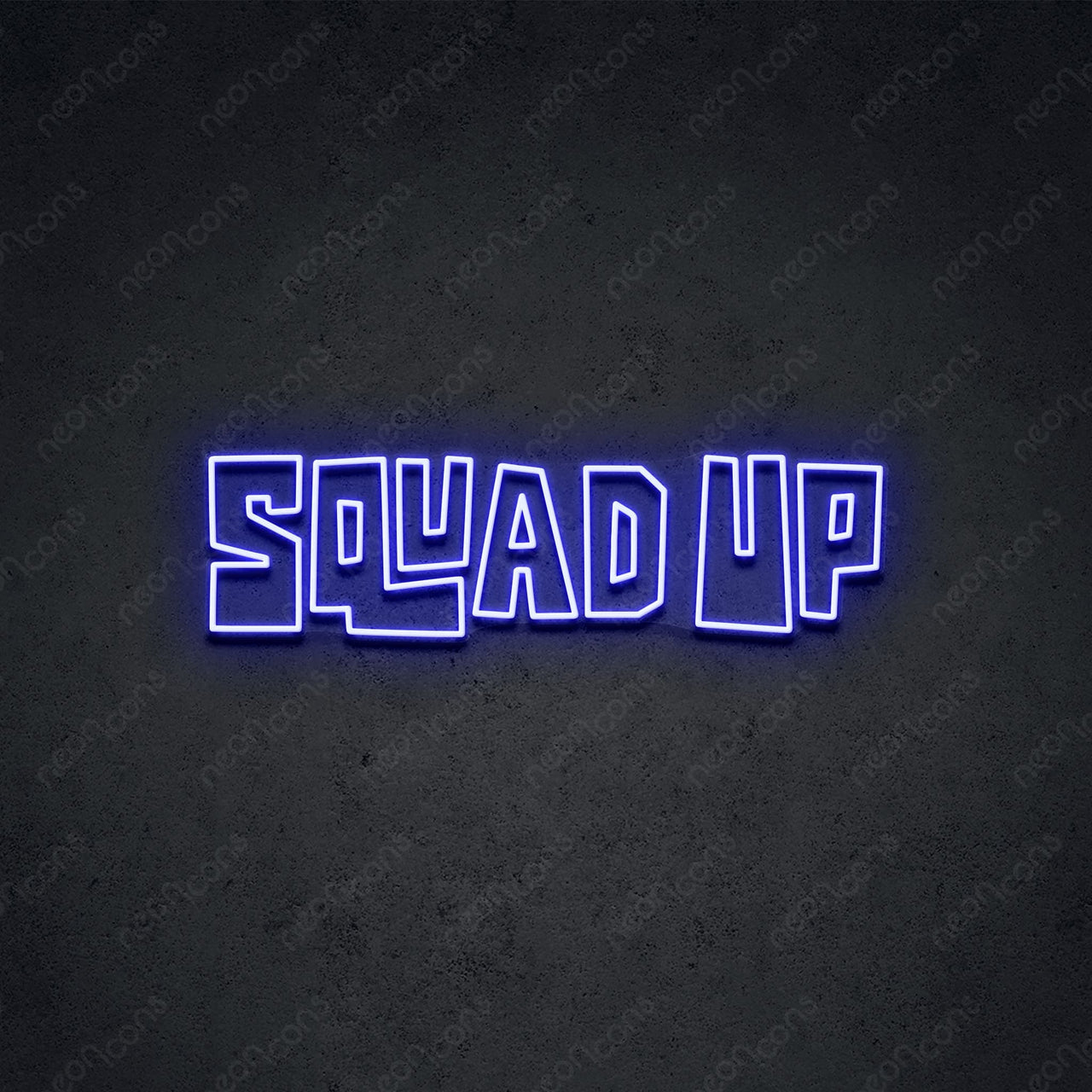 'Squad Up' Neon Sign 45cm (1.5ft) / Blue / LED by Neon Icons