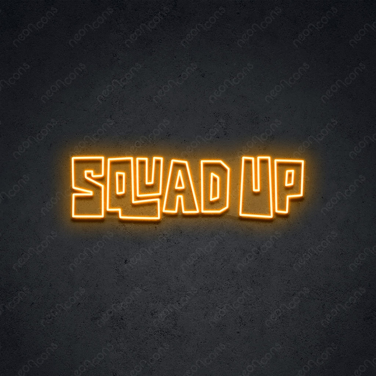 'Squad Up' Neon Sign 45cm (1.5ft) / Orange / LED by Neon Icons