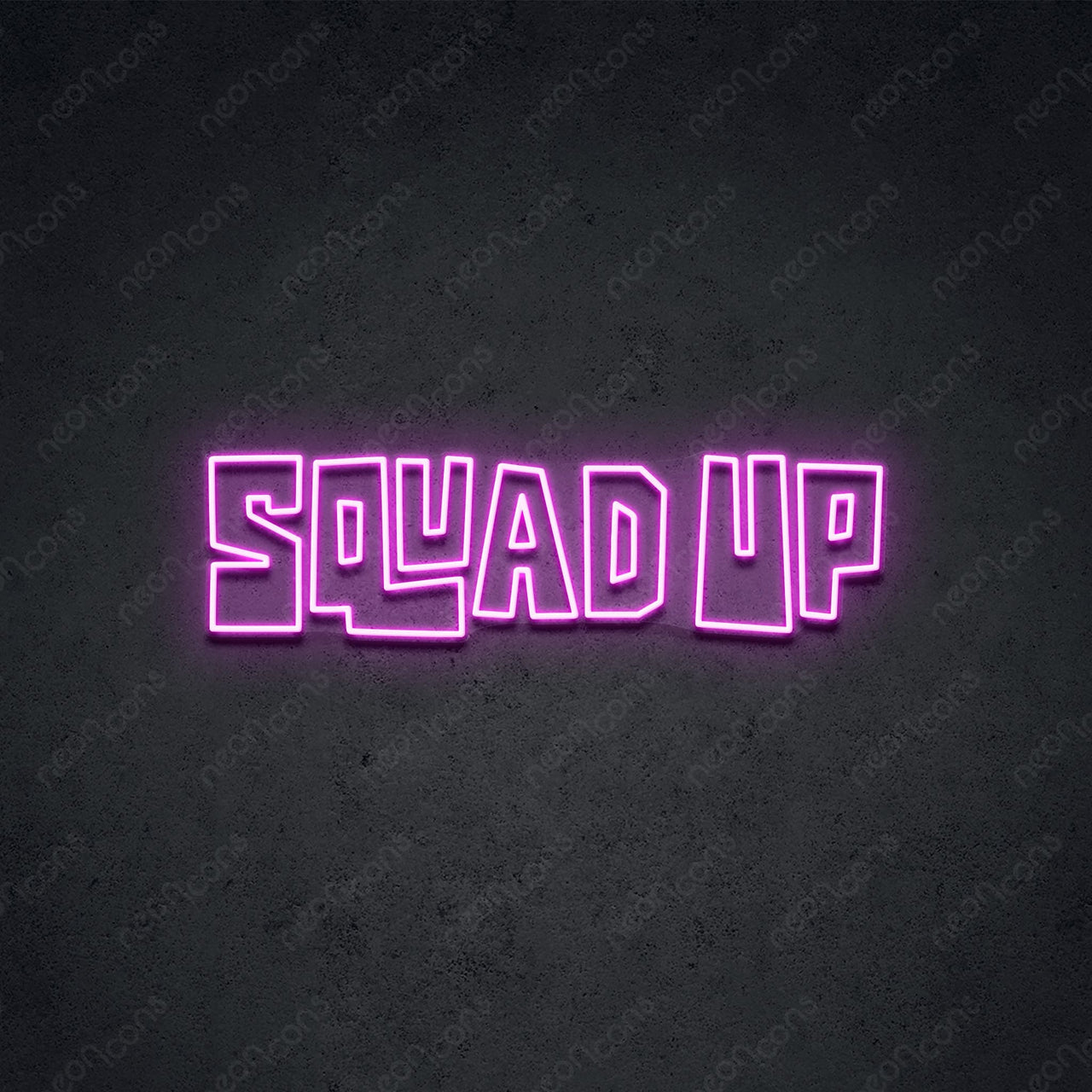 'Squad Up' Neon Sign 45cm (1.5ft) / Pink / LED by Neon Icons