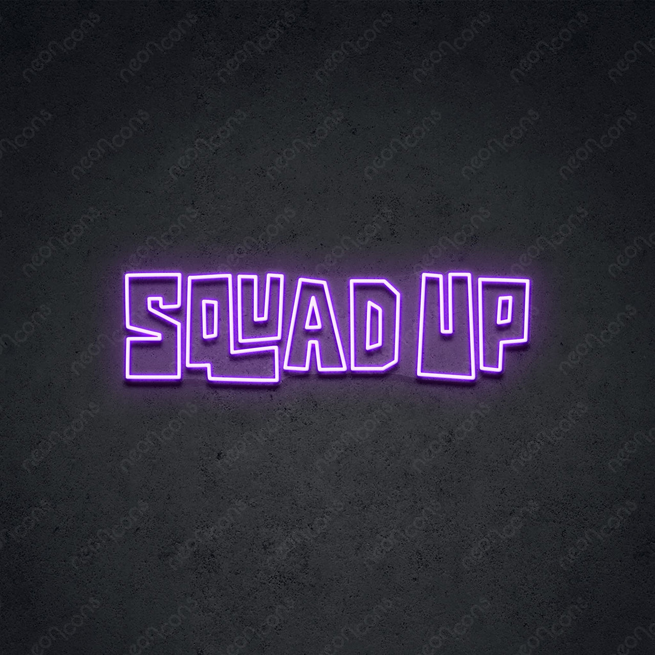 'Squad Up' Neon Sign 45cm (1.5ft) / Purple / LED by Neon Icons