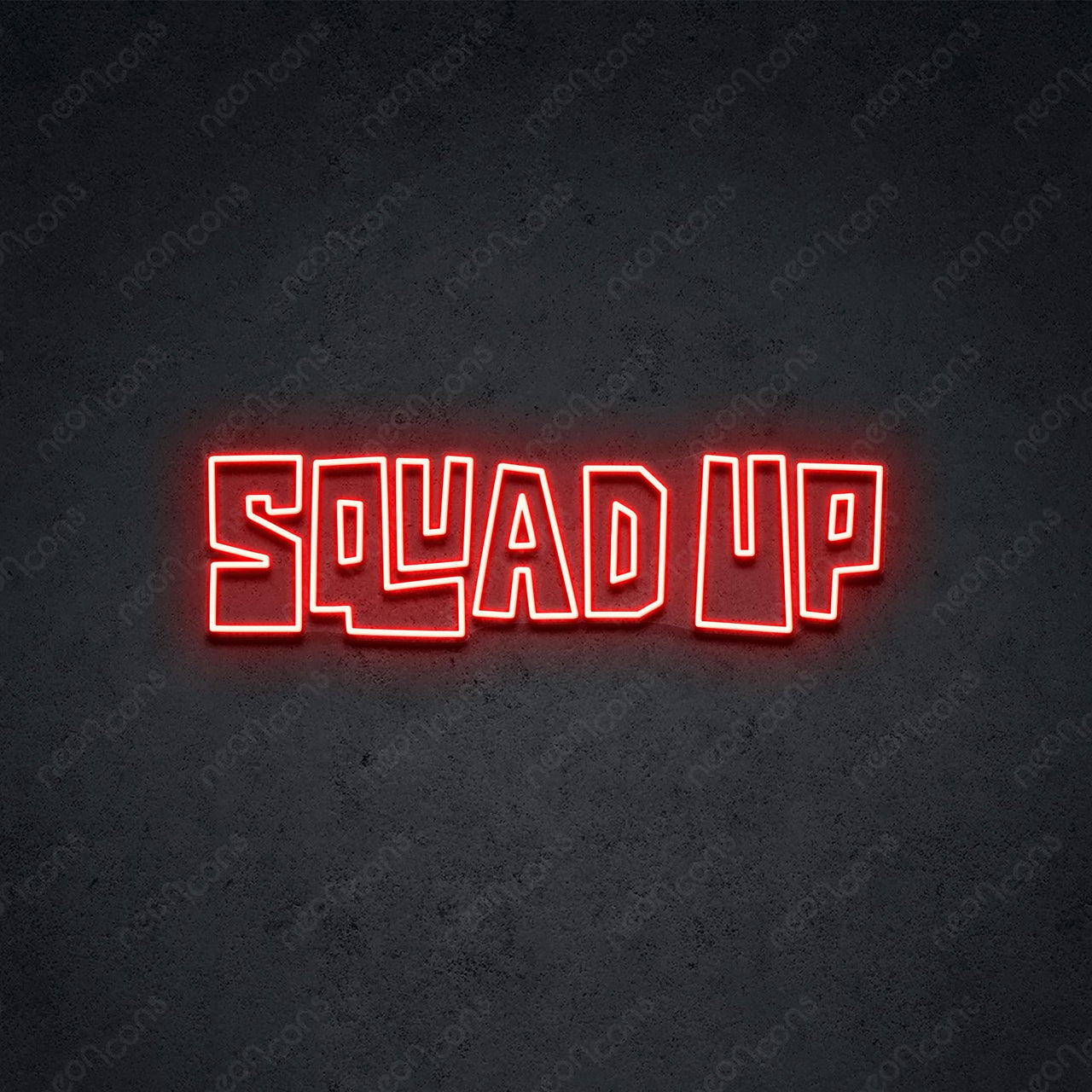'Squad Up' Neon Sign 45cm (1.5ft) / Red / LED by Neon Icons