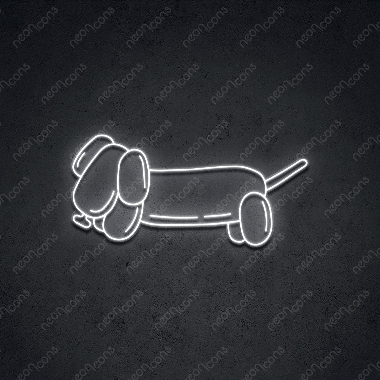 "Squeaky Weenie" LED Neon 45cm (1.5ft) / White / LED Neon by Neon Icons